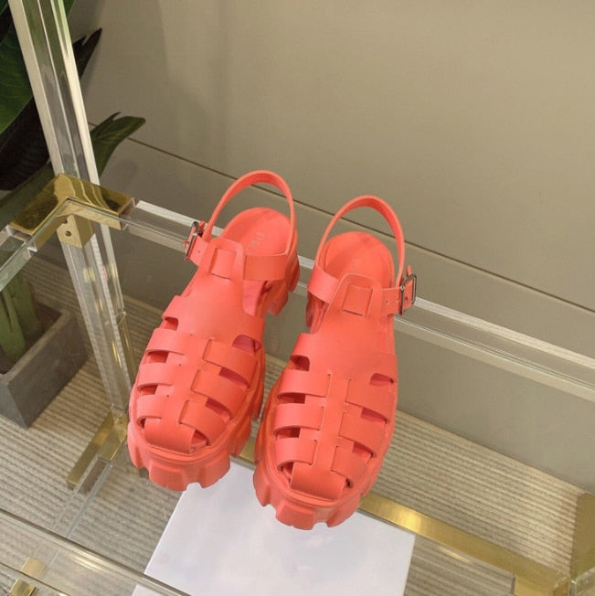 xakxx  Brand Design Women Sandals Platform Ladies Shoes Women Buckle Strap Summer Fashion Designer Female Sandals Sandalias Mujer
