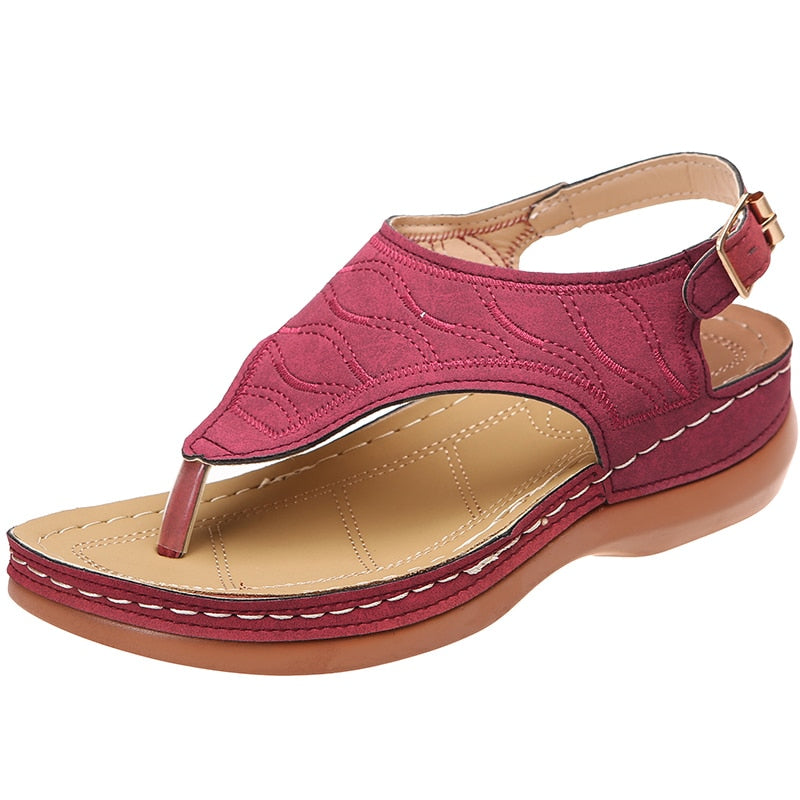 xakxx Back to school Clip Toe Wedges Sandals For Women Summer Rome Platform Sandalias Woman Non Slip Beach Shoes Mujer Plus Size 35-44