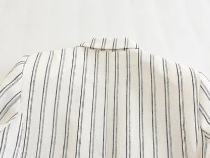 xakxx - New Women's Clothes  Casual Elegant Sexy Temperament Fashion Stripe Rollable Sleeve Casual Suit Jacket
