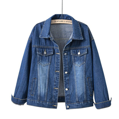xakxx Denim Jacket Women New Short Loose Casual Coat Spring and Autumn Pink Cowboy Coat  Jacket Women  Korean Coats Women  Jackets