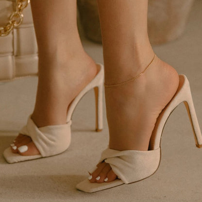 xakxx Sandals Fashion Women Peep Toe Shoes Woman Breathable Sandals Ladies Beach High-Heeled Party Female Footwear Zapatillas Mujer