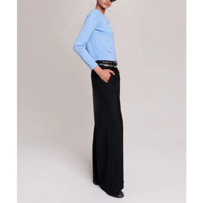 xakxx xakxx Long Sleeve Diamond Embellished Knit Cardigan Blouse Women���s Korean Fashion Vintage