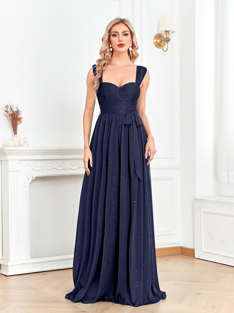xakxx Blue Shining Long Evening Dress  Luxury Sexy Slit Formal Prom Women Elegant Party Gowns Chic Maxi Dresses