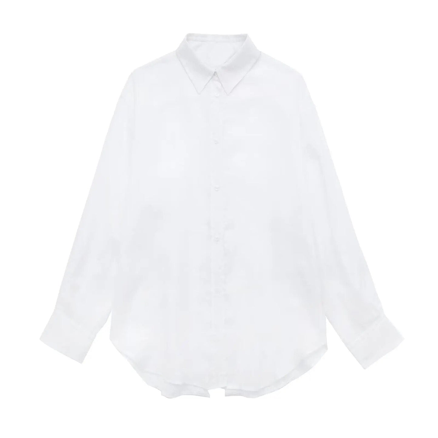 xakxx xakxx - New Women's Casual Fashion Lapel Long Sleeve Closure Front Breasted Button Closure Back Buttons Linen Shirt