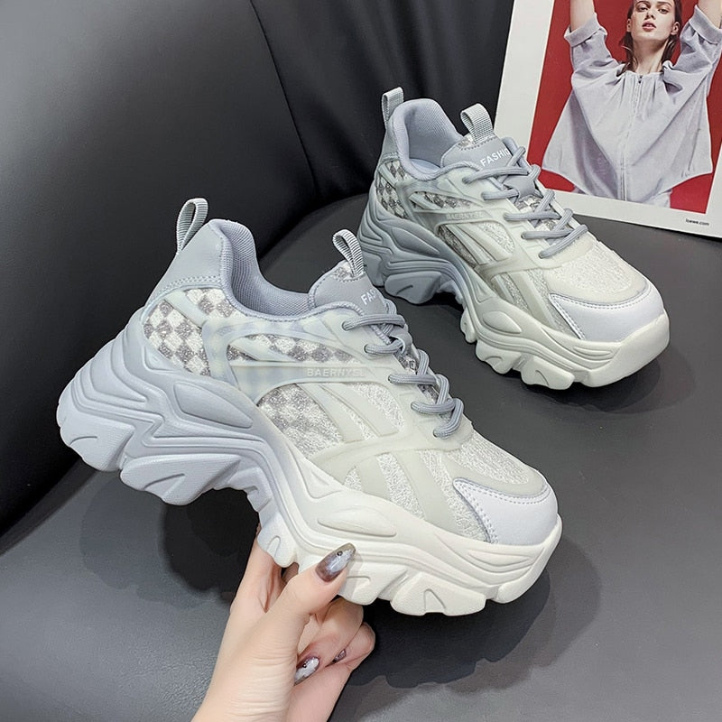 xakxx Autumn Women Chunky Sneakers New Design Colorful Woman Shoes Thick Sole Fashion Girls Platform Sneakers Ladies Sport Shoes