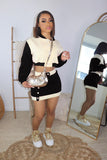 xakxx Long Sleeve Baseball Jacket Sports Casual Skirt Two-Piece Fashion Suit