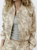 xakxx - New women's  has a single side pocket printed short pilot jacket jacket on the front