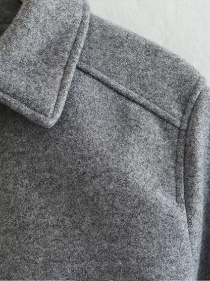 xakxx- The new women's  has a flap patch pocket on the front, gold breasted soft jacket jacket