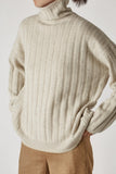 xakxx xakxx-Men's and women's black thick pits, heavy cashmere thick rods, knitted thick short high-necked wool clothes.