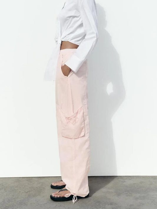xakxx xakxx - New style women's active and casual temperament with patch pockets on the legs and adjustable trousers. Mid-rise umbrella pants