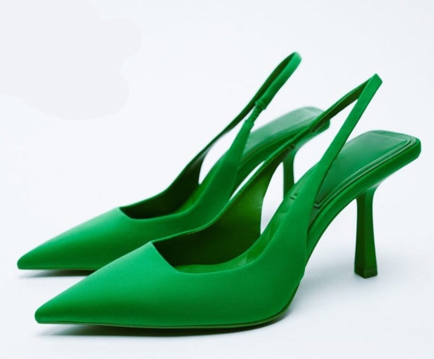 Plus Size African Party Shoe Set Sexy Heels Shallow Pointed Pumps Sandals Ladies Slip on Crossdressers Zapatos Para Mujer Shoes