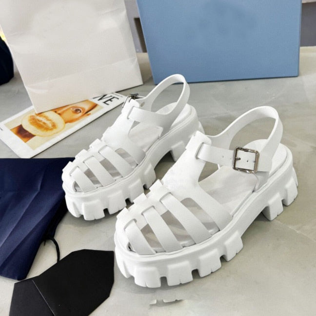 xakxx  Brand Design Women Sandals Platform Ladies Shoes Women Buckle Strap Summer Fashion Designer Female Sandals Sandalias Mujer