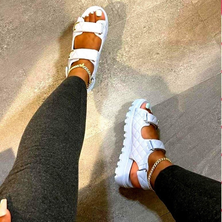 xakxx Summer Platform Women Sandals Black  Casual Outdoor Fashion Comfortable Causal Ladies Sandals High Quality Beach Shoes