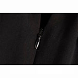 xakxx xakxx - Spring New Women's Front Pocket Stitch Hidden Zipper Closure Black Belt Zipper Polo Short Sleeve Bodysuit