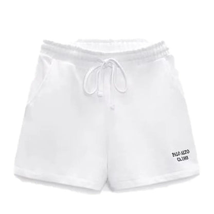 xakxx xakxx - New women's clothing temperament fashion casual sexy Ruili sweet front text embroidery printing short version T-shirt shorts