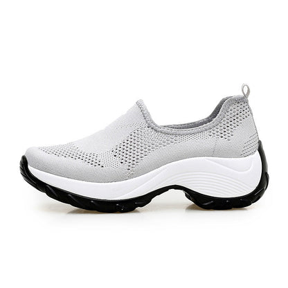 xakxx Women Sneakers New Hollow-Out Breathable Sport Slimming Shoes Female Platform Sneakers Footwear Outdoor All-Match Walking Shoes