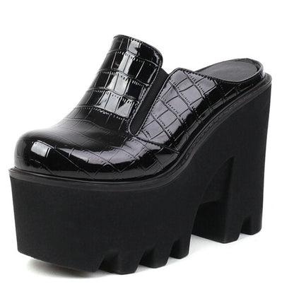 xakxx Halloween New Brand Big Size 44 Confy Walking Punk Pumps Fashion Wedges High Heels Platform Casual Woman Shoes