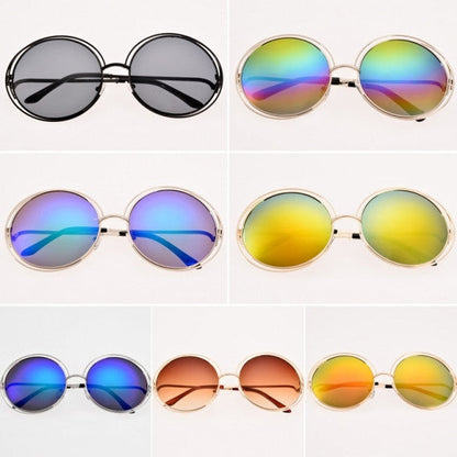 xakxx Women Retro Style Casual Round Eyewear Sunglasses
