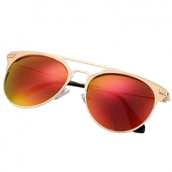 xakxx Women's European Style Metal Frame Big Lens Eyewear Shades  Sunglasses