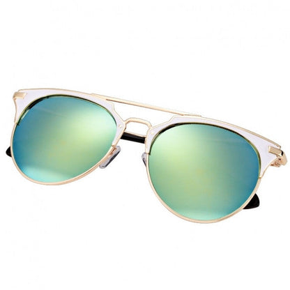 xakxx Women's European Style Metal Frame Big Lens Eyewear Shades  Sunglasses