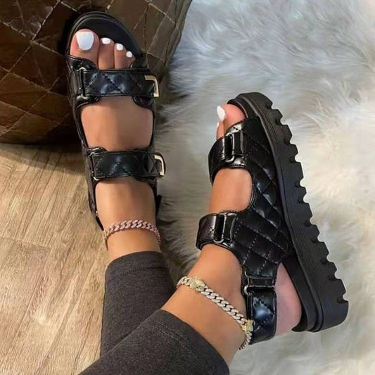 xakxx Summer Platform Women Sandals Black  Casual Outdoor Fashion Comfortable Causal Ladies Sandals High Quality Beach Shoes
