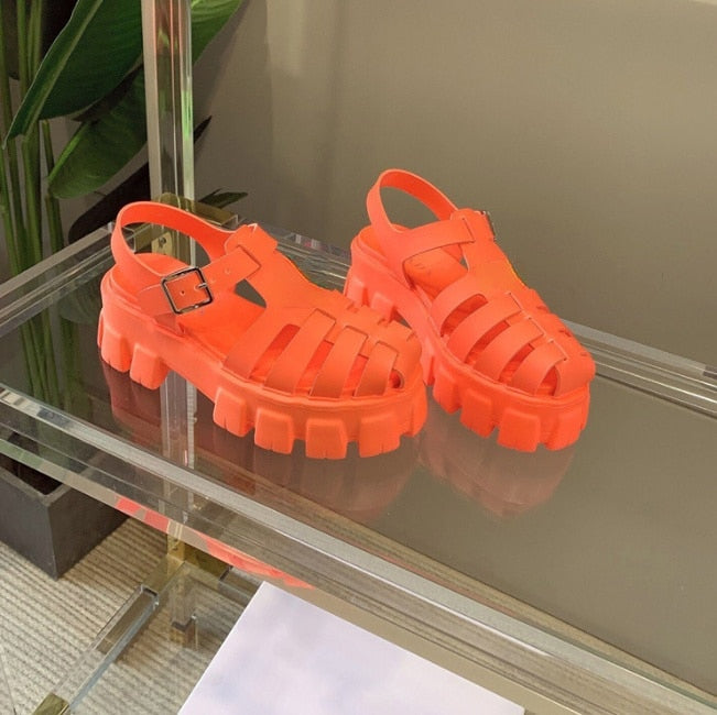 xakxx  Brand Design Women Sandals Platform Ladies Shoes Women Buckle Strap Summer Fashion Designer Female Sandals Sandalias Mujer