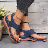 xakxx Back to school Clip Toe Wedges Sandals For Women Summer Rome Platform Sandalias Woman Non Slip Beach Shoes Mujer Plus Size 35-44