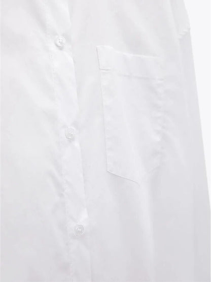 xakxx xakxx - New women's temperament fashion casual Ruili sweet elegant white loose casual lapel long-sleeved shirt