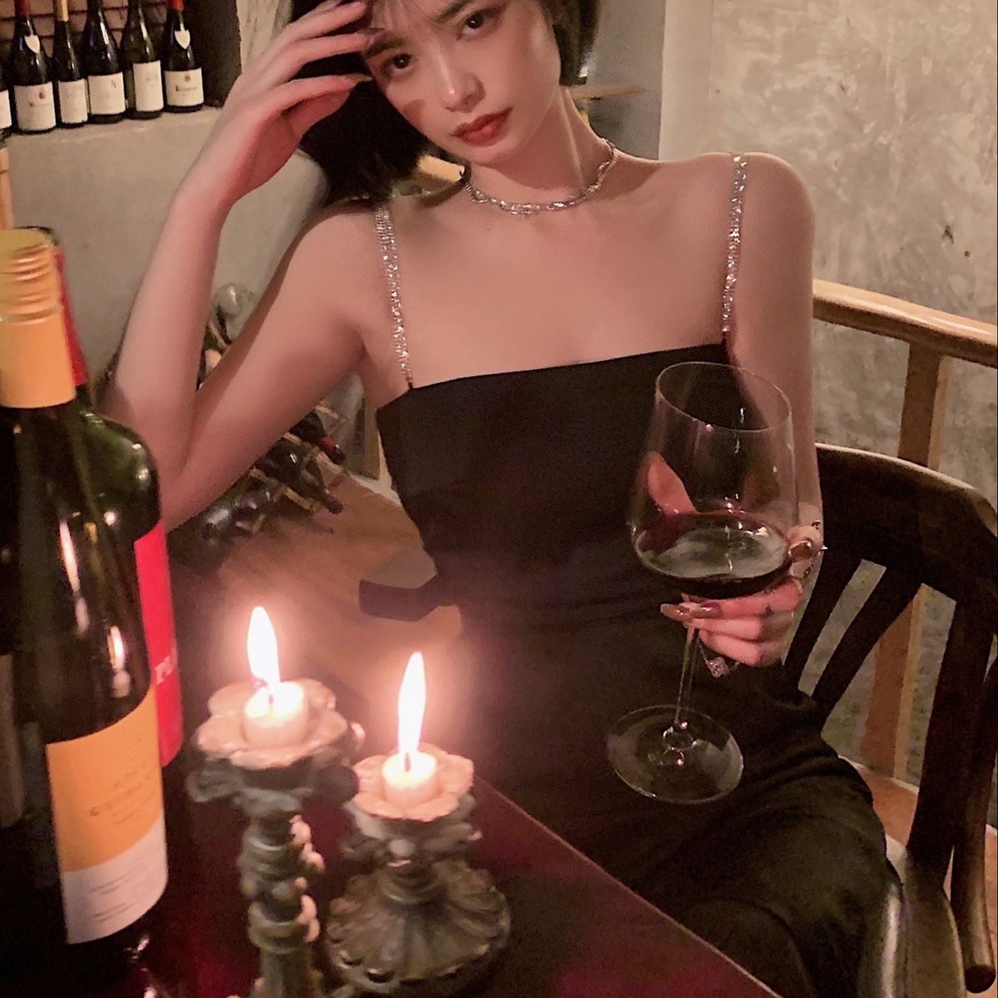 xakxx Black Fridy Elegant Summer Spaghetti Strap Midi  Dress Women Prom Evening Bodycon Party Birthday Club Fashion Clothing