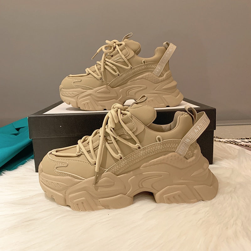 xakxx Autumn Women Chunky Sneakers New Design Colorful Woman Shoes Thick Sole Fashion Girls Platform Sneakers Ladies Sport Shoes