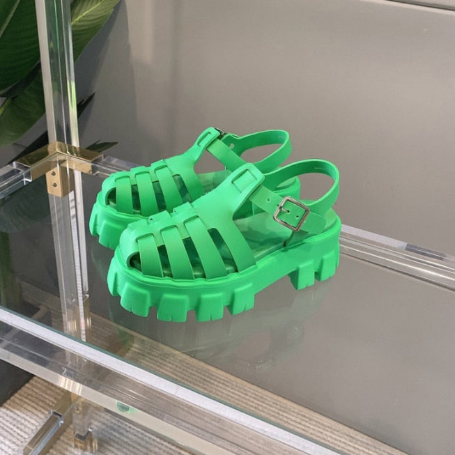 xakxx  Brand Design Women Sandals Platform Ladies Shoes Women Buckle Strap Summer Fashion Designer Female Sandals Sandalias Mujer