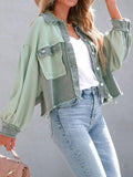 xakxx Women Coat Jackets  Autumn Fashion Long Sleeve Casual Vintage Green Top Korean Cardigan Oversize Loose Jacket Female Clothes