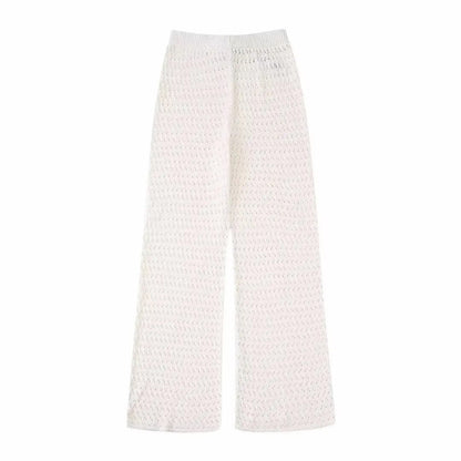 xakxx xakxx - New women's clothing  Temperament Fashion Casual Sexy Slim Ruili Sweet Jacquard Mesh Pants Knit Tops