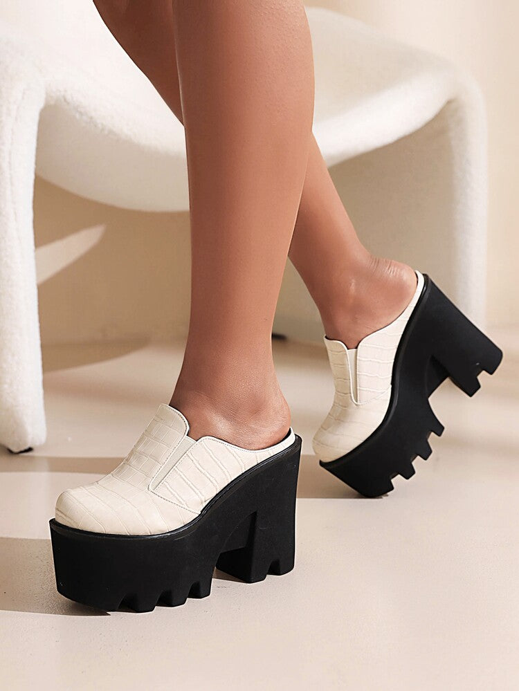 xakxx Halloween New Brand Big Size 44 Confy Walking Punk Pumps Fashion Wedges High Heels Platform Casual Woman Shoes