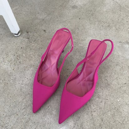 Plus Size African Party Shoe Set Sexy Heels Shallow Pointed Pumps Sandals Ladies Slip on Crossdressers Zapatos Para Mujer Shoes