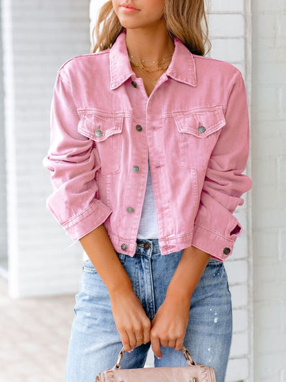 xakxx New Women's Denim Jacket Long Sleeve Loose Streetwear Blue Jacket Autumn Fashion Casual Office Lady Korean Ladies Coat Oversize