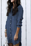 Xakxx Loose Button Design 4 Colors Denim Dress（4 colors）