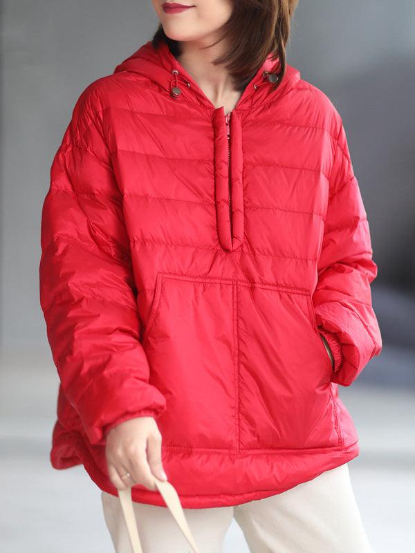 xakxx Original Solid Hooded Duck Down Coat