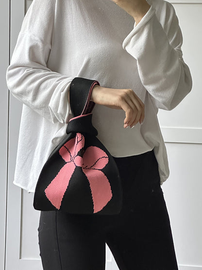 xakxx Casual Weave Contrast Color Bags Accessories