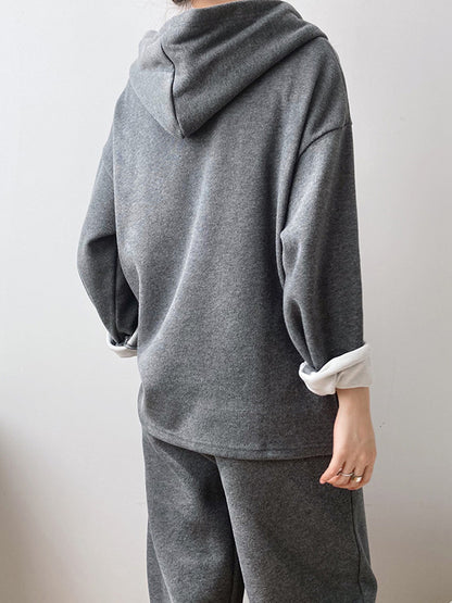 xakxx Loose Hoodies And Wide-Leg Pants Suits