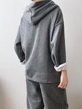 xakxx xakxx-Loose Hoodies And Wide-Leg Pants Suits