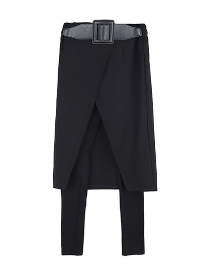 xakxx False Two Solid Split-Joint Culotte