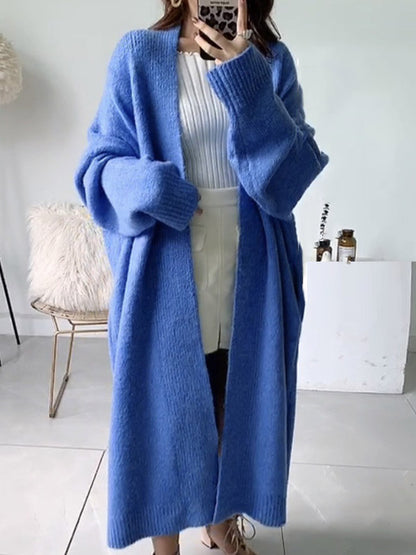 xakxx Urban Simple Loose Solid Color Knitting Cardigan Coat