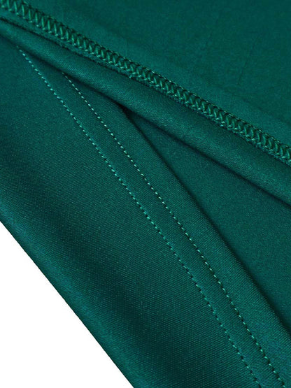xakxx Bowknot Lace-Up Solid Color V-Neck Midi Dresses