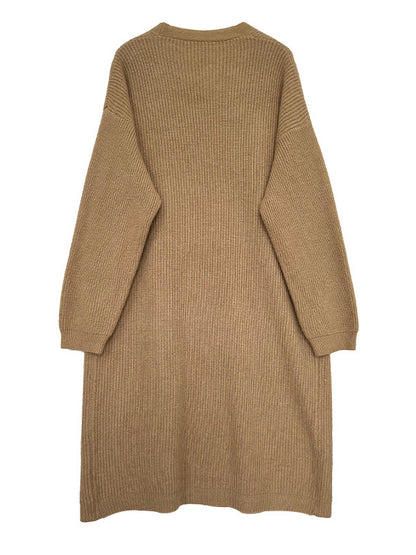 xakxx Casual Loose Solid Color Cardigan Tops