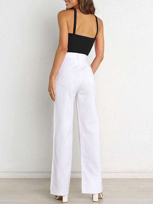 xakxx Skinny Sleeveless Solid Color Halter-Neck Vest Top