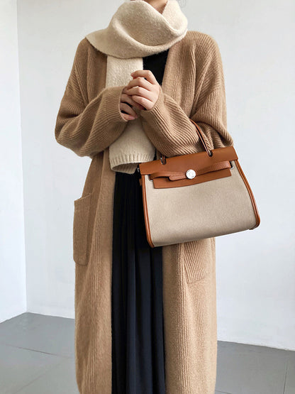 xakxx Casual Loose Solid Color Cardigan Tops
