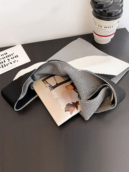 xakxx Contrast Color Woven Bags Handbags