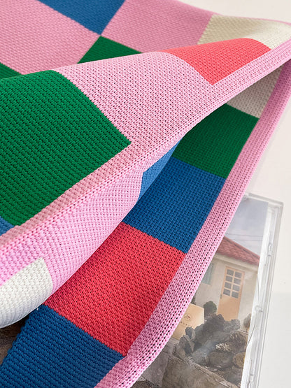 xakxx Casual Checkerboard Contrast Color Color-Block Bags Accessories Handbags