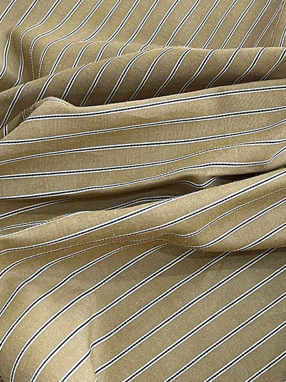 xakxx Long Sleeves Loose Asymmetric Split-Joint Striped Lapel Blouses